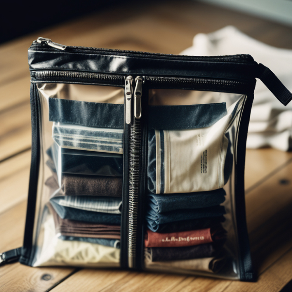 zipped storage bags for clothes
