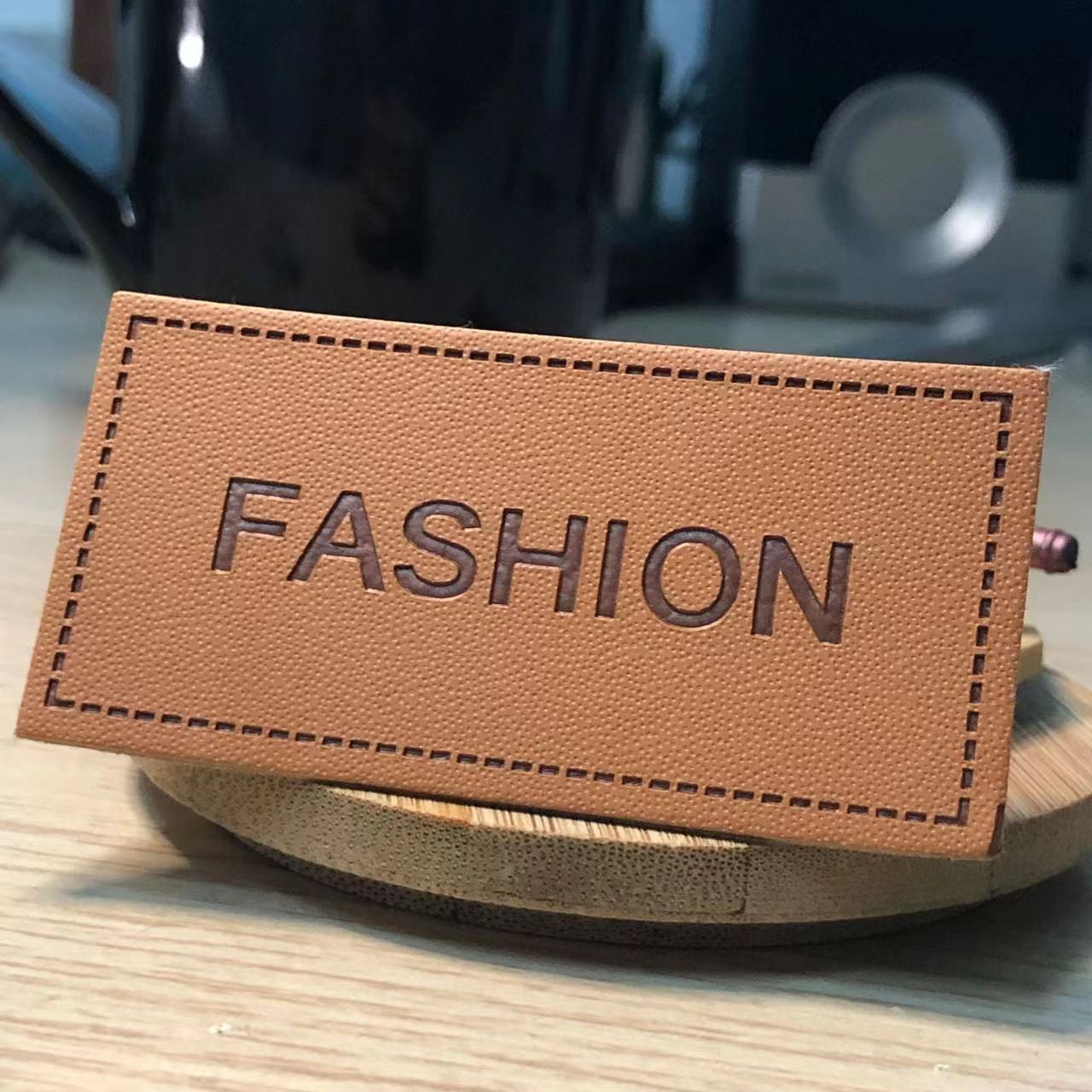 leather label