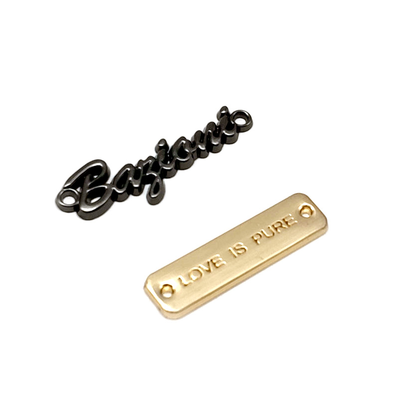 custom metal logo tags for clothing