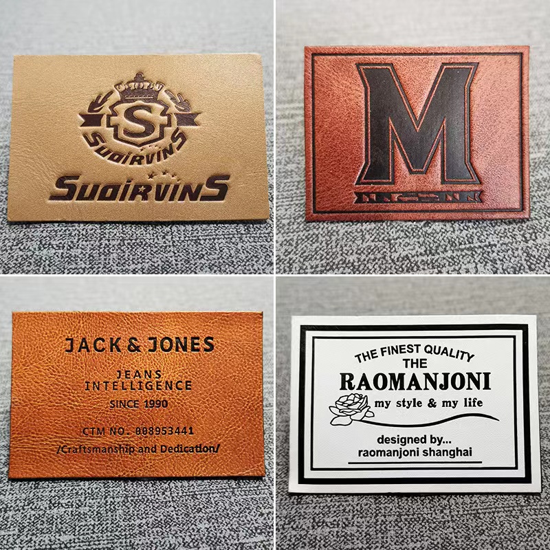 custom leather brand labels
