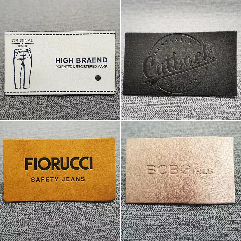 custom leather denim labels