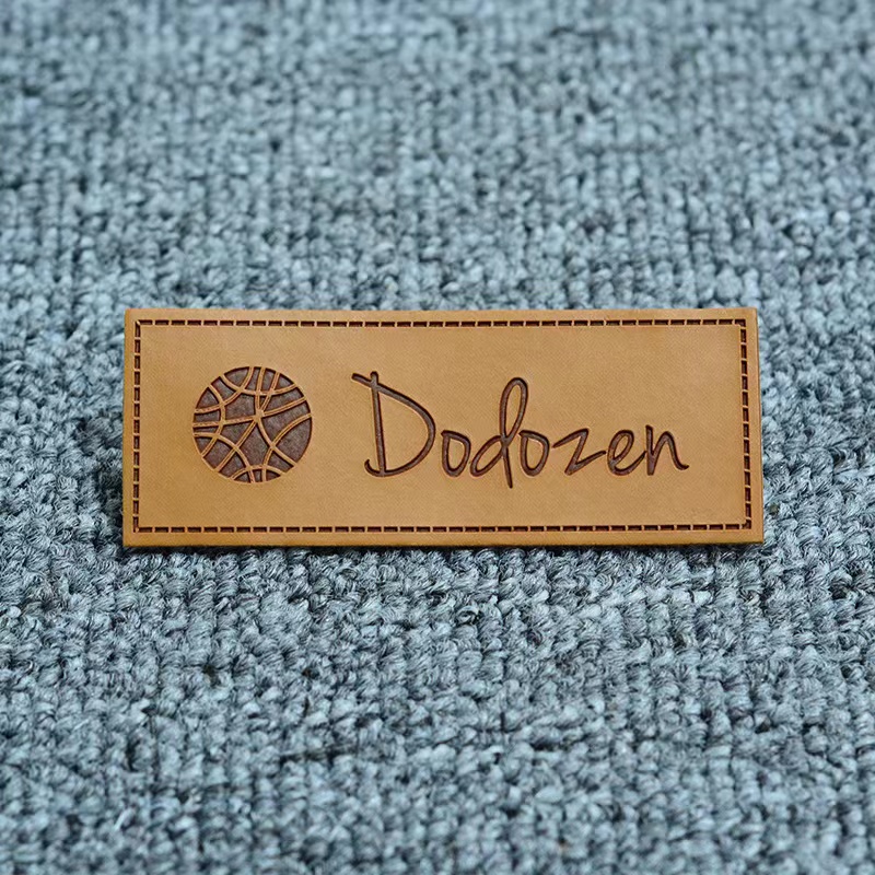 custom genuine leather label