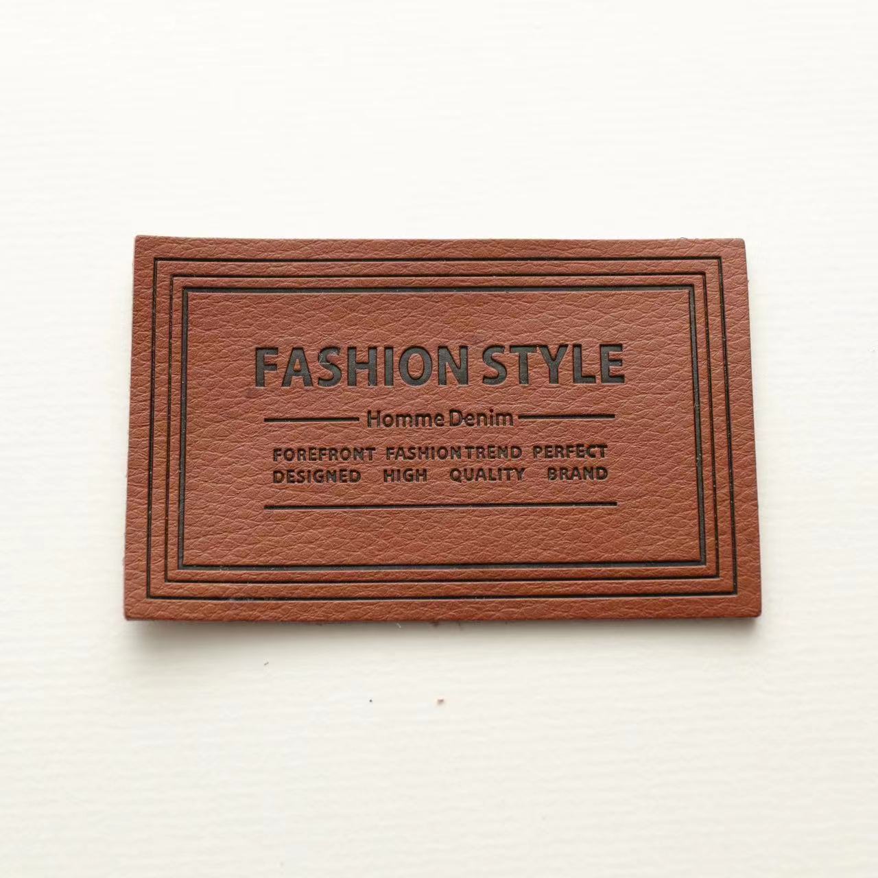 custom leather labels for knitting