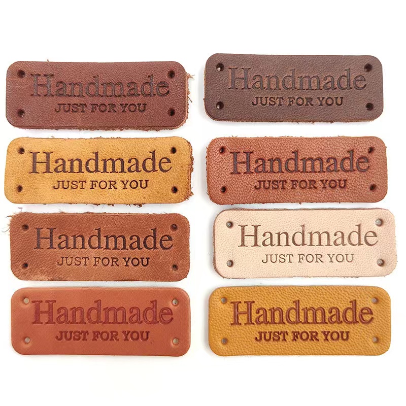 leather tags for knitted items