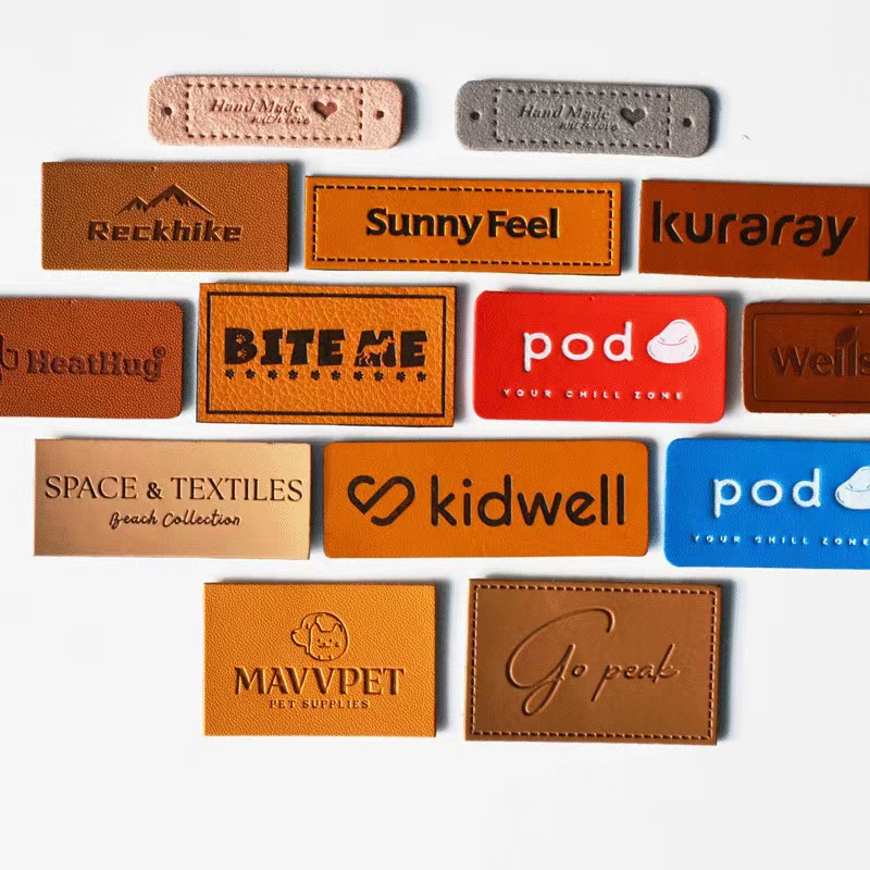personalized leather labels for handmade items