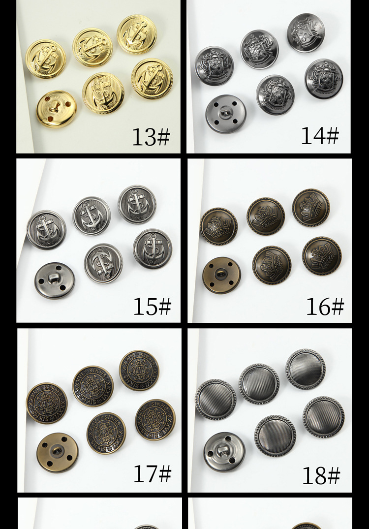 metal button shanks